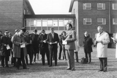 President Frank Peters at the Athletic Complex groundbreaking ceremony