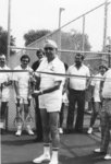 William Timmis opening tennis courts at Wilfrid Laurier University