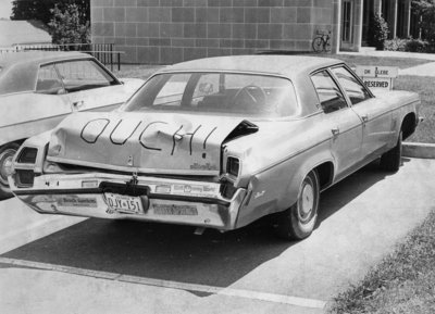 Car parked at Waterloo Lutheran Seminary