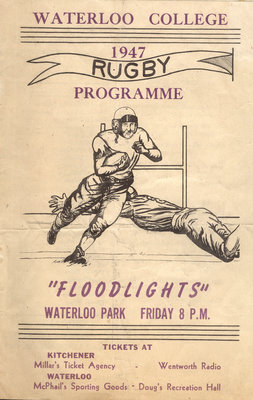 Waterloo College Rugby 1947 programme