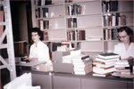 Staff members in Waterloo Lutheran University library, Willison Hall