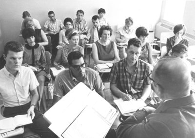 Joseph Braun in classroom