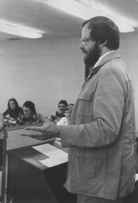 Hugh MacLachlan in classroom