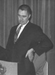 Peter Rowsell at Waterloo Lutheran University's Boar's Head Banquet, 1967