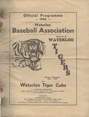 Waterloo Baseball Association : official programme 1946