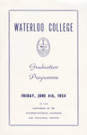 Waterloo College Graduation Programme, 1954