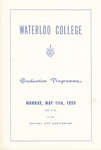 Waterloo College Graduation Programme, 1959