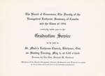 Evangelical Lutheran Seminary of Canada graduation service invitation, 1954