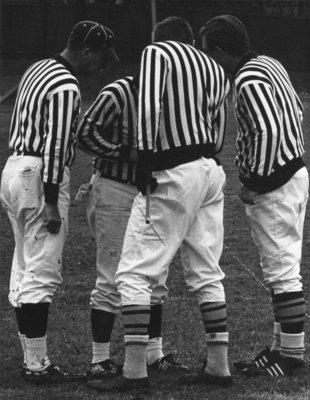 Football officials at a Waterloo Lutheran University football game, 1967