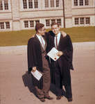 Harold Russell and Jeremy Hughes at University of Western Ontario spring convocation 1958