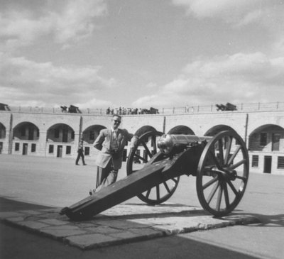 Waterloo College student Fred Dahms at Fort Henry