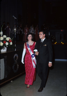 Judy MacDonald competing in the 1967 Miss Canadian University Queen Pageant