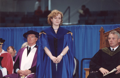 Cynthia Comacchio at Wilfrid Laurier University spring convocation 2002