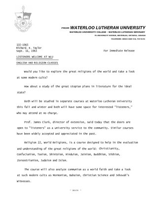 115-1965 : Listeners welcome at WLU English and Religion classes