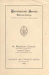 Waterloo College baccalaureate service, May 26, 1929