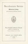 Waterloo College baccalaureate service, May 25, 1930