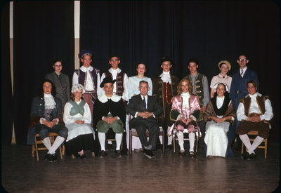 Cast of Le Circle Francois de Waterloo College theatrical production, 1952