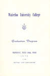Waterloo University College graduation program, 1960