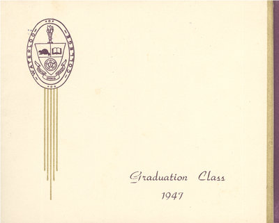 Waterloo College graduation dance invitation, 1947