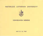 Waterloo Lutheran University convocation weekend, 1965