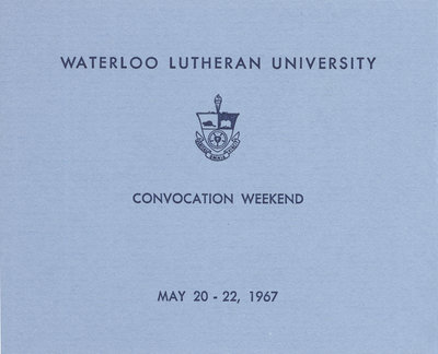 Waterloo Lutheran University convocation weekend, 1967