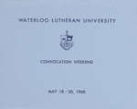 Waterloo Lutheran University convocation weekend, 1968