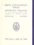 Waterloo College spring convocation period, 1949