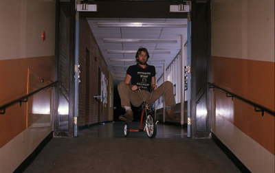 Tricycle race event at Winter Carnival, Wilfrid Laurier University