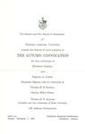 Waterloo Lutheran University convocation ceremony and baccalaureate service invitation, fall 1971