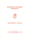 Waterloo Lutheran University baccalaureate service program, fall 1968