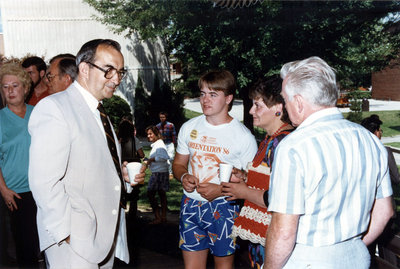 President Weir at Orientation Week 1986