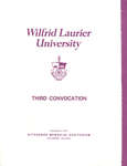Wilfrid Laurier University fall convocation 1974 program