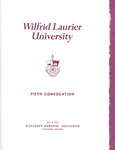 Wilfrid Laurier University fall convocation 1975 program