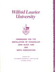 Wilfrid Laurier University fall convocation 1977 program