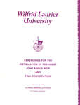 Wilfrid Laurier University fall convocation 1982 program