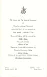 Waterloo Lutheran University fall convocation 1966 invitation