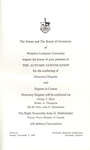 Waterloo Lutheran University 1968 fall convocation and baccalaureate service invitation