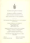 Waterloo Lutheran University 1961 spring convocation ceremony and baccalaureate service invitation