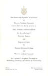 Waterloo Lutheran University 1963 spring convocation ceremony and baccalaureate service invitation