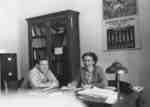 Marion Axford and Louis Hinchberger in Registrar's Office, Waterloo College