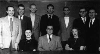 Waterloo College senior and junior class executive, 1952-53