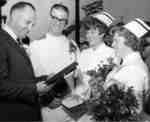 Fred Little and three nurses