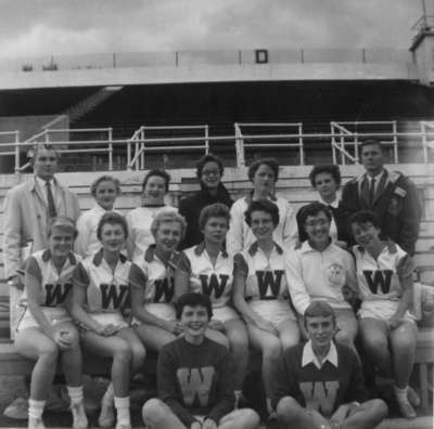 Waterloo College women's track team, October 1956