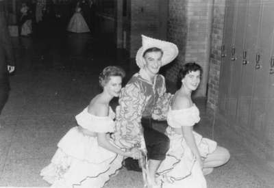 Three Purple and Gold Revue cast members, 1957