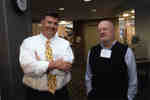 Brian Breckles and Russell Muncaster at Wilfrid Laurier University Library donor event