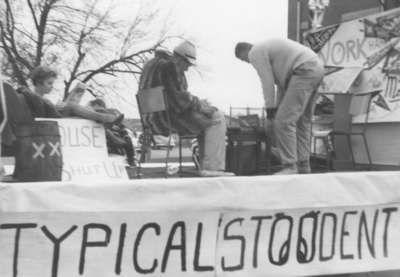 Waterloo College Homecoming Parade float, 1955