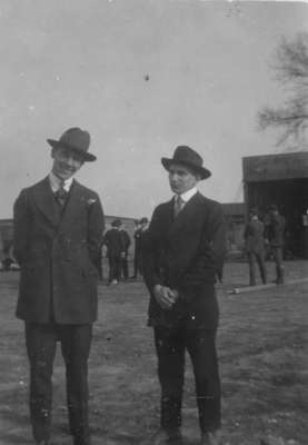 James Vorkoper standing with a man