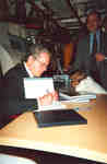Barry Gough at a book signing aboard the HMCS HAIDA