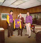 Neale Tayler with Lettermen's Club jacket