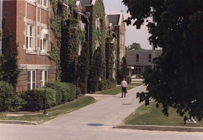 Man walking in front of Willison Hall